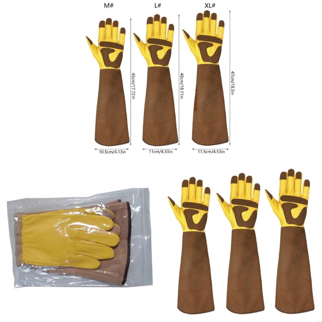 Garden Gloves Thorn Proof - F19B 1 Pair Long Gardening Gloves