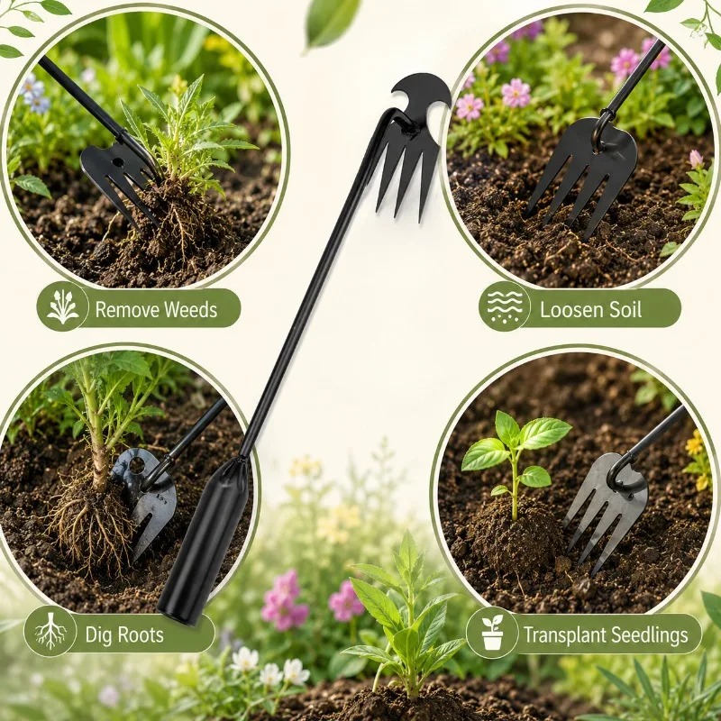 2 in 1 Garden Rake Manual Seed - Gardening Tools For Weeds 评论和价格
