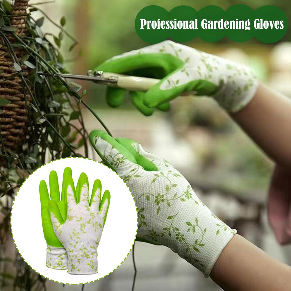 Latex Foam Printed Gardening G - Garden Gloves Thorn Proof 评论和价格