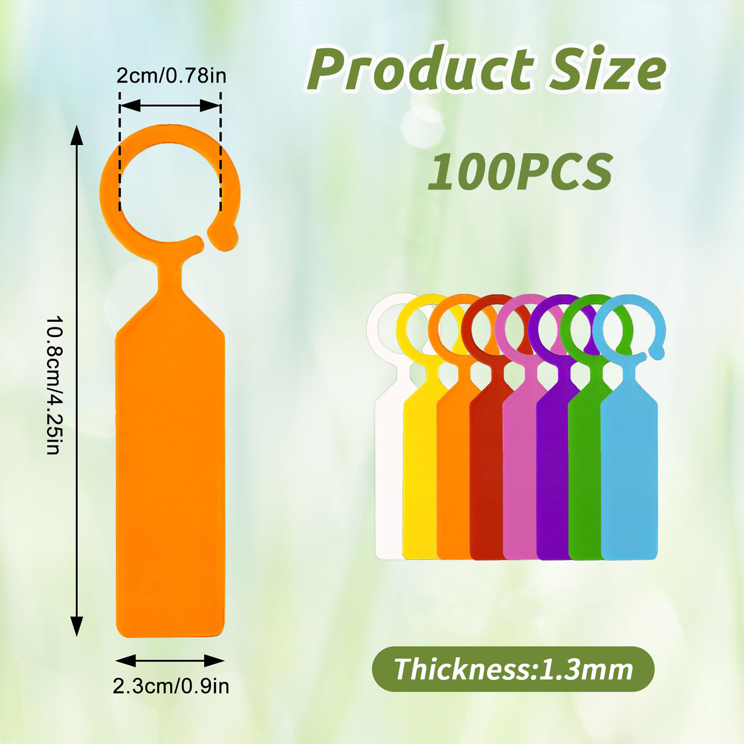 100PCS 10.7x2.3CM Plastic Gard - Garden Label Marker 评论和价格