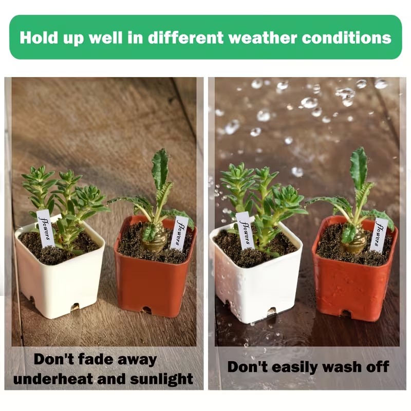 100pcs White Waterproof Plant  - Garden Label Marker 评论和价格